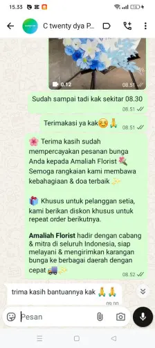 Testimonial Standing Flower padangpanjang
